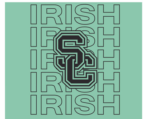 Blanket-Heather Green with Irish Logo
