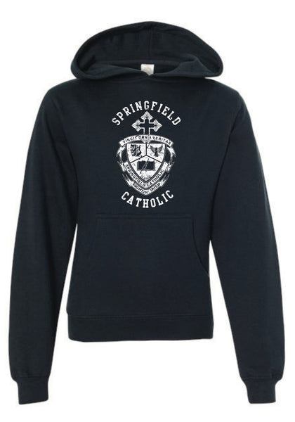 Youth Distressed Crest Hoodie