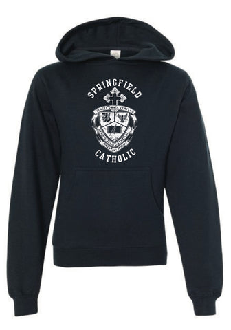 Youth Distressed Crest Hoodie