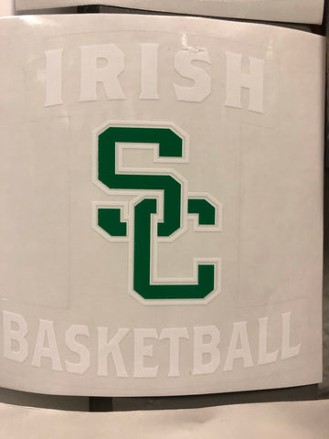 Irish Basketball Window Decal for vehicle