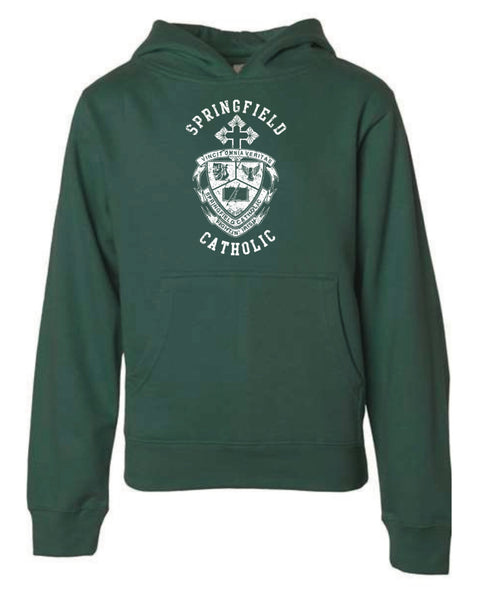 Youth Distressed Crest Hoodie