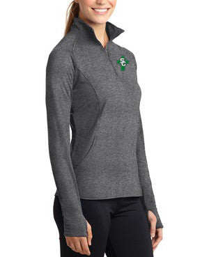 Springfield Catholic Uniform Jacket Ladies Sport-Tek®  Performance 1/2 Zip Pullover Charcoal Grey Heather