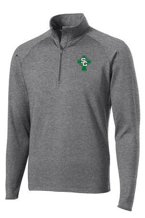 Mens SPORT-TEK® Performance 1/2 Zip Pullover (ST850)- Charcoal Grey Heather *8TH GRADE UNIFORM APPROVED