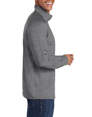 Mens SPORT-TEK® Performance 1/2 Zip Pullover (ST850)- Charcoal Grey Heather *8TH GRADE UNIFORM APPROVED