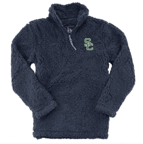 Uniform Jacket Pullover Sherpa with SC Logo-Navy (unisex)
