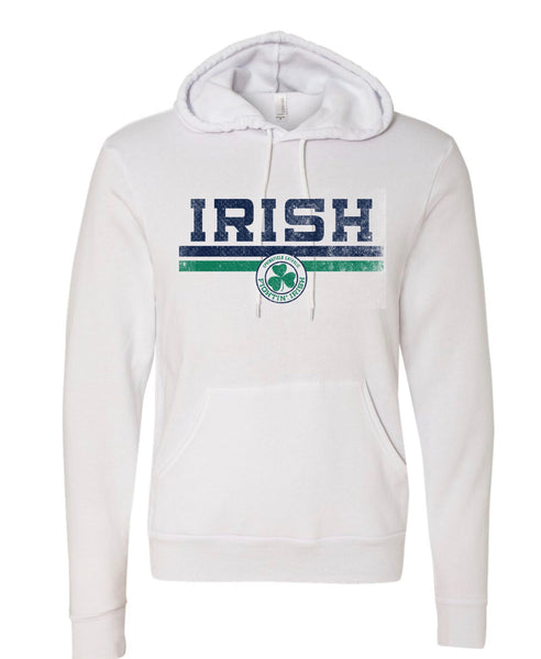 BLOCK IRISH Unisex Hoodie - White